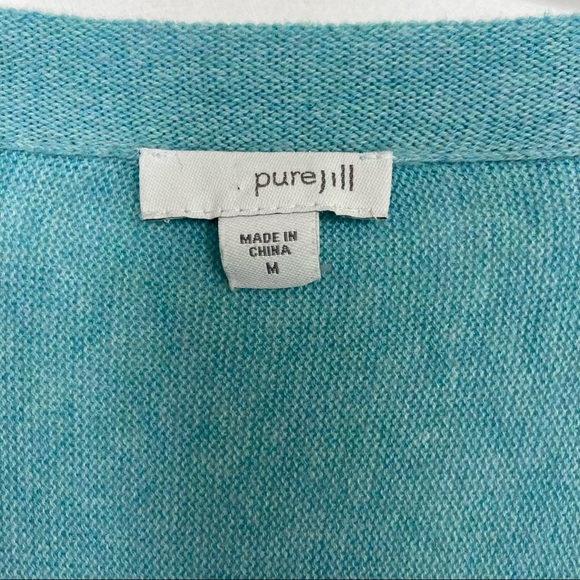 J Jill Purejill Cotton Cashmere Blend Cardigan M - Picture 8 of 8